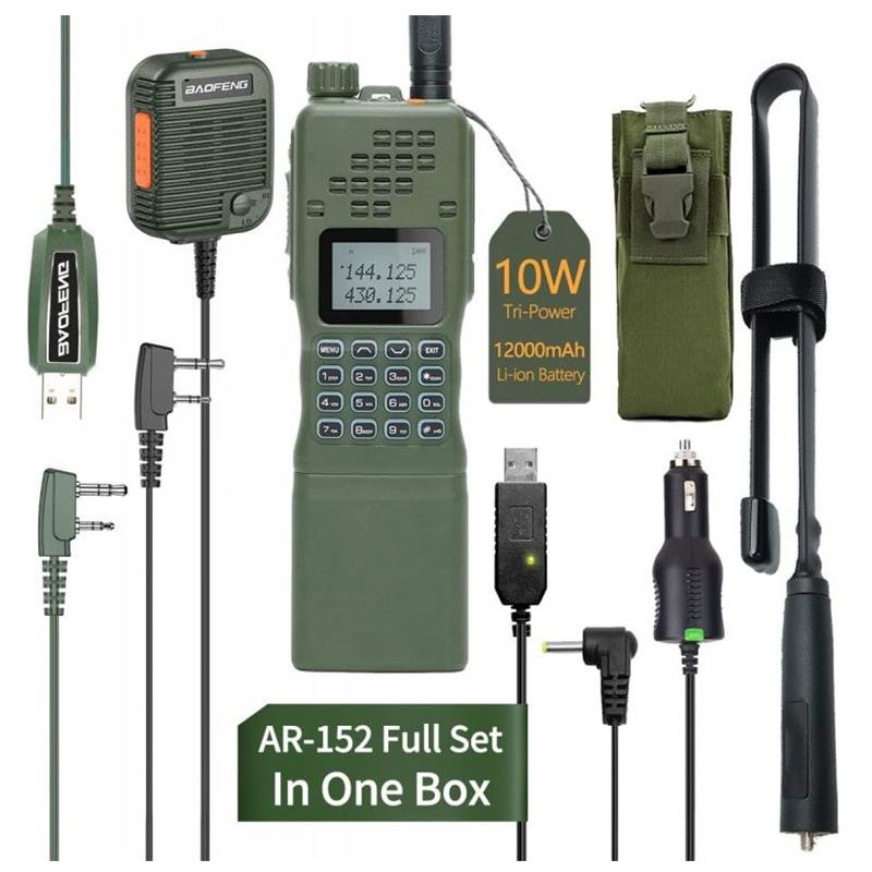 Baofeng AR-152 15W Walkie Talkie Powerful CB Two way Rao 12000mAh Battery Tactial Long Range AN PRC-