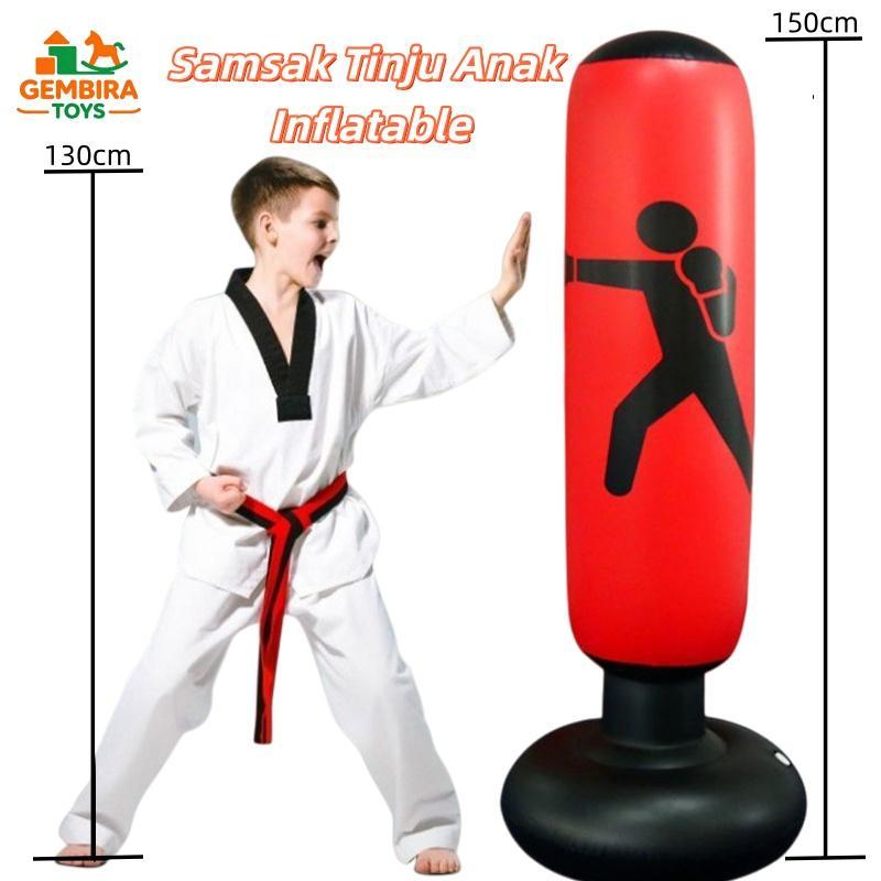 GEMBIRA TOYS Samsak Tinju Anak Inflatable 120/150cm + Sarung Tinju - Bola Berdiri Olahraga Rumah Ant