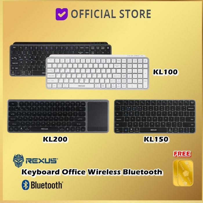 Rexus KL100 KL150 KL200 Keyboard Office Wireless Bluetooth Dual Mode KL 100 KL 150 KL 200 - KL100 - 
