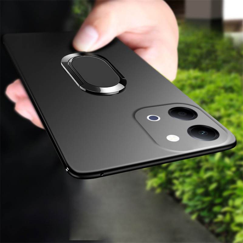 Phone case For VIVO Y11D VIVO Y05 VIVO V70 Back cover Finger Metal Ring Kickstand Car Holder Matte S