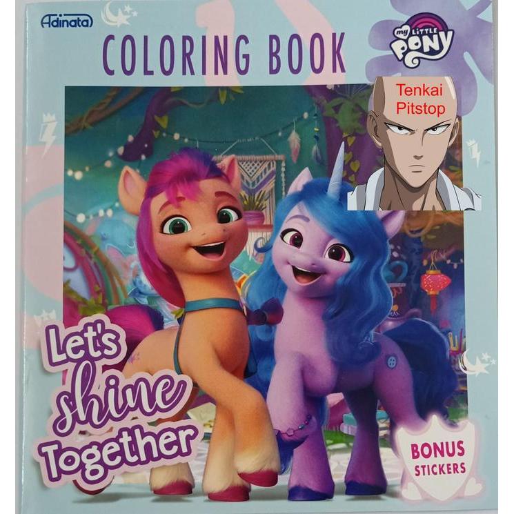 Buku Mewarnai/ Coloring Book "My Little Pony"+ Bonus Stiker - Shine