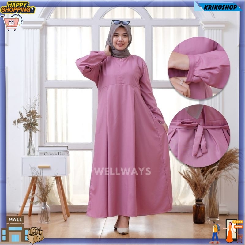 Gamis Basic Jumbo Katun Toyobo Fodu LD 115-120cm D6-30