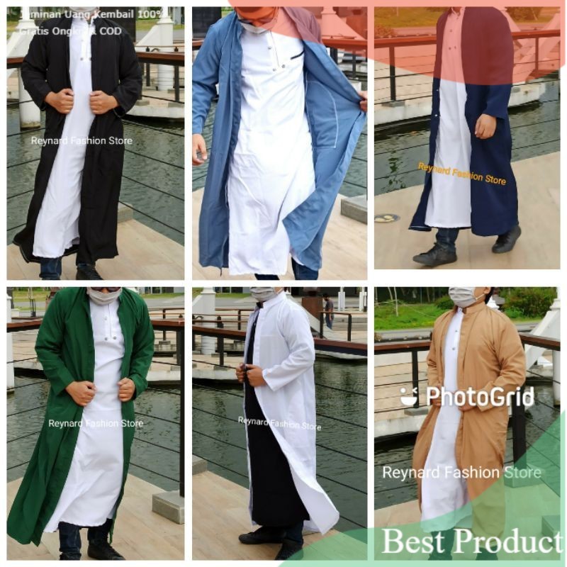 Jubah gamis tob arab luaran Remaja Pria Dewasa gamis belah luar  yaman jubah habib ori  jubah muslim