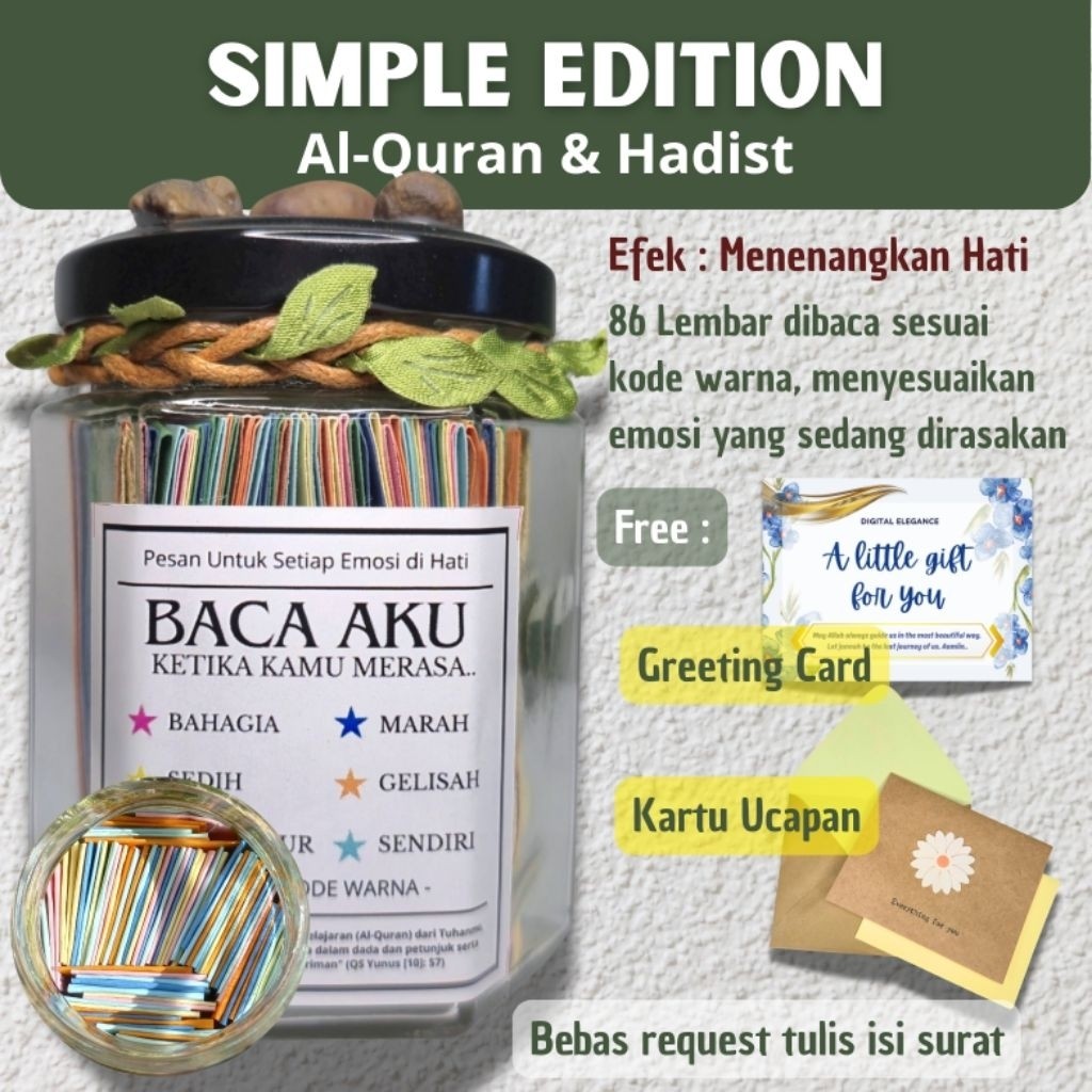 Muslim Jar [Simple Edition] || Paket Hadiah islami unik souvenir Pernikahan dan Wisuda- souvenir lai