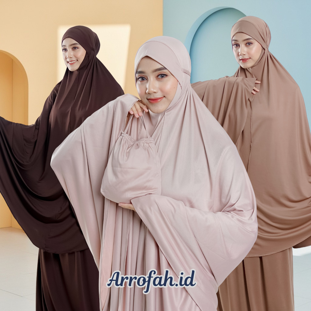 Mukena Premium Hampers Seserahan Mahar Nikah - Mukena Dewasa Jersey Tunica Polos Elegant