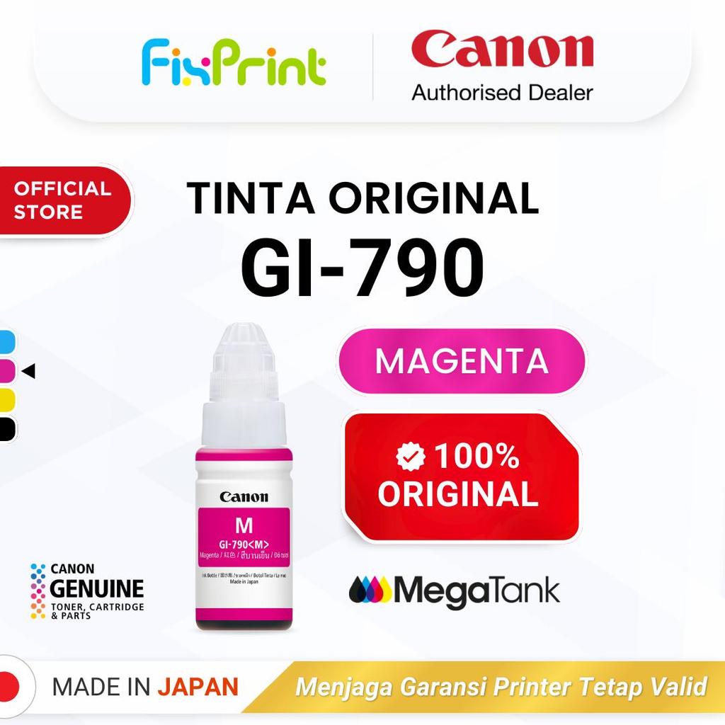 100% ORIGINAL Tinta Canon GI 790 Magenta - Printer G1010 G2010 G3010 G4010 - Tinta Asli
