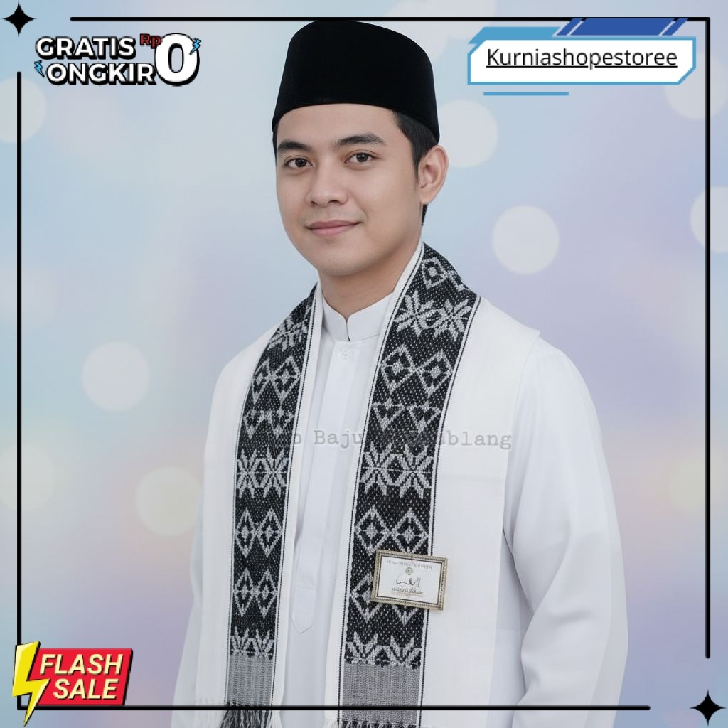 terbaru SORBAN PUTIH MURAH/ OLEH OLEH HAJI UMROH/ MOTIF SONGKET/POLOS/JAGUNG PREMIUM