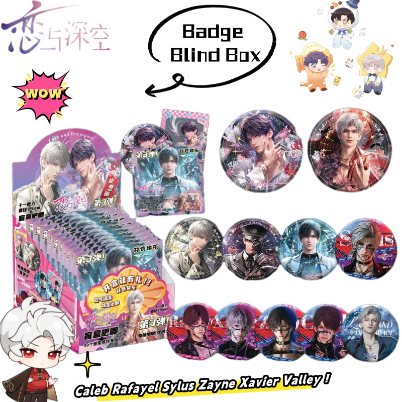 New Love and Deepspace Caleb Rafayel Sylus Zayne Xavier Cartoon Game Peripheral Badge Blind Box Pers