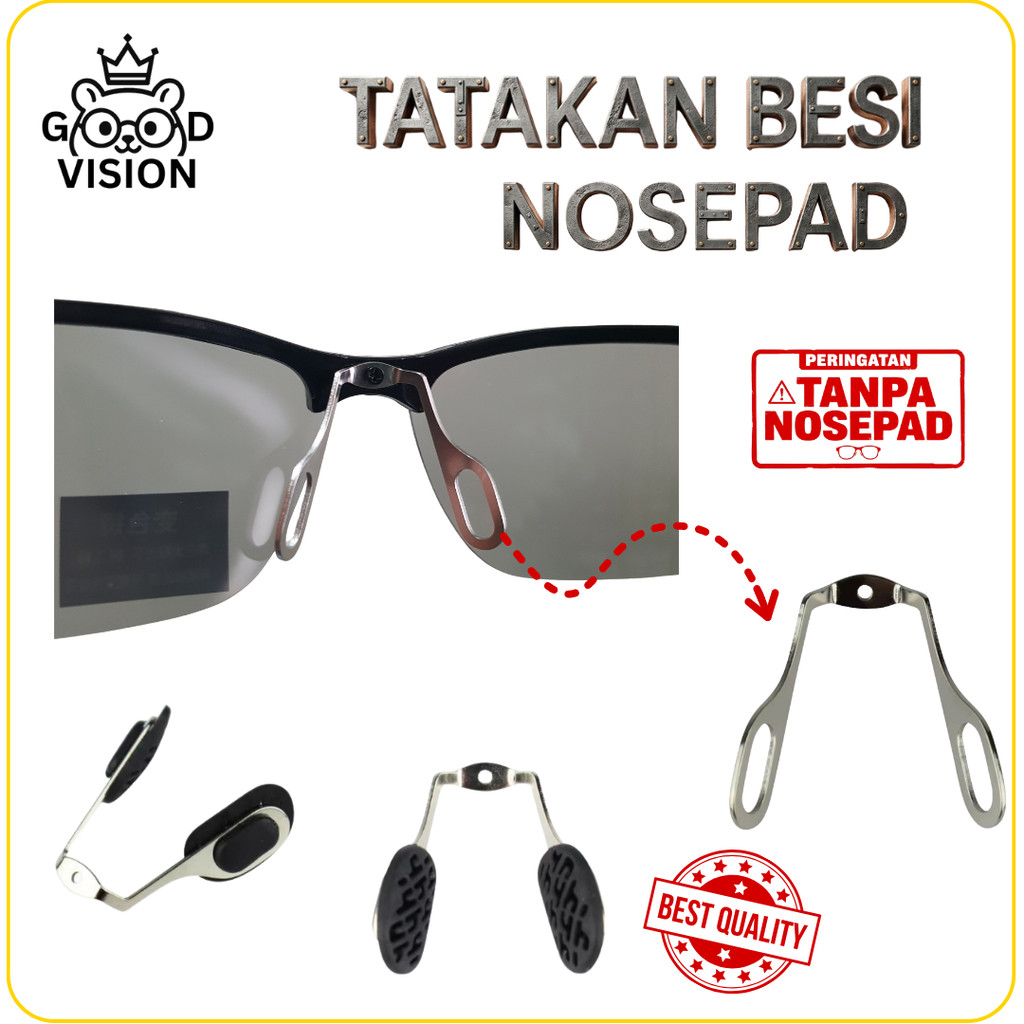 Nosepad Besi Bantalan Hidung Kacamata nosepad Tulang Pad arm-(BNK-3)
