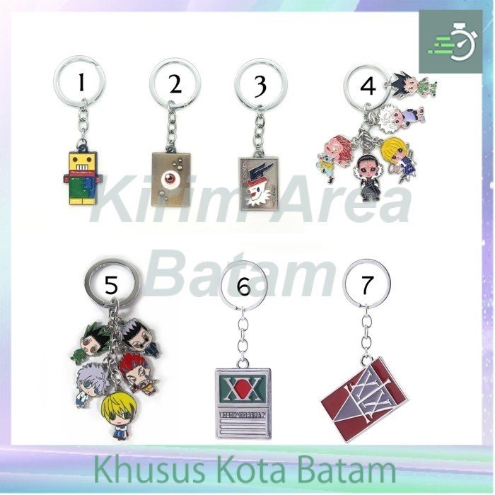 Gantungan kunci keychain anime hunter x hunter license card hijau