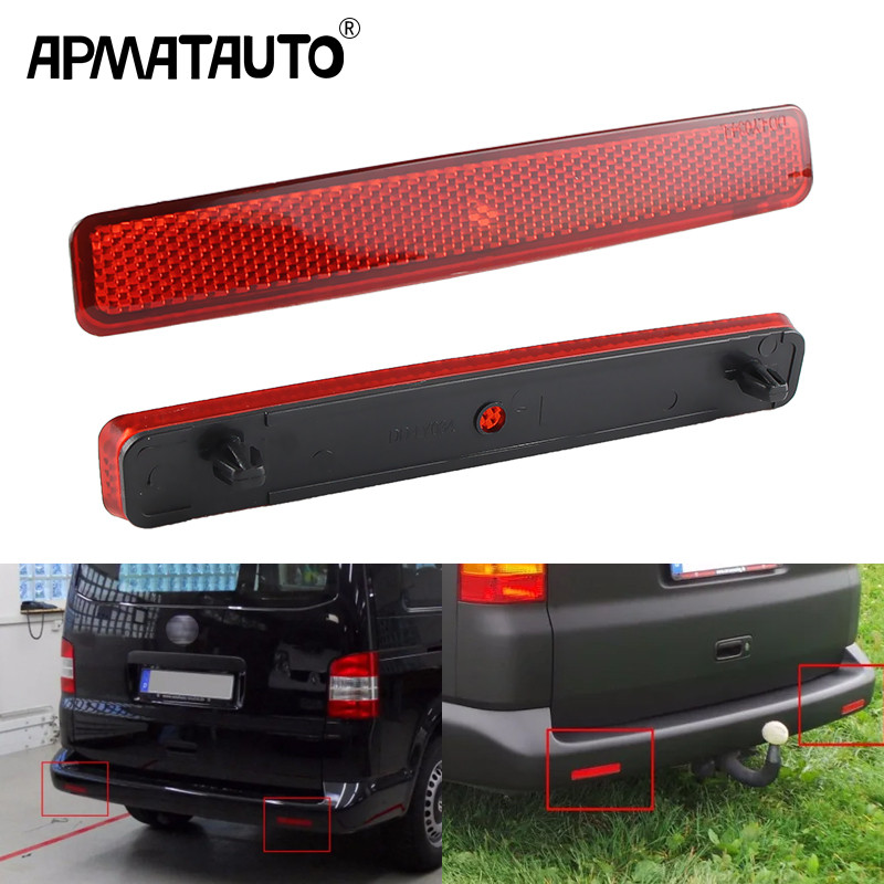 2x OEM#:7E0945105 7E0945106 For VW Transporter T5 Caravelle / Multivan (Pre-facelift) 2003-2011 Red 