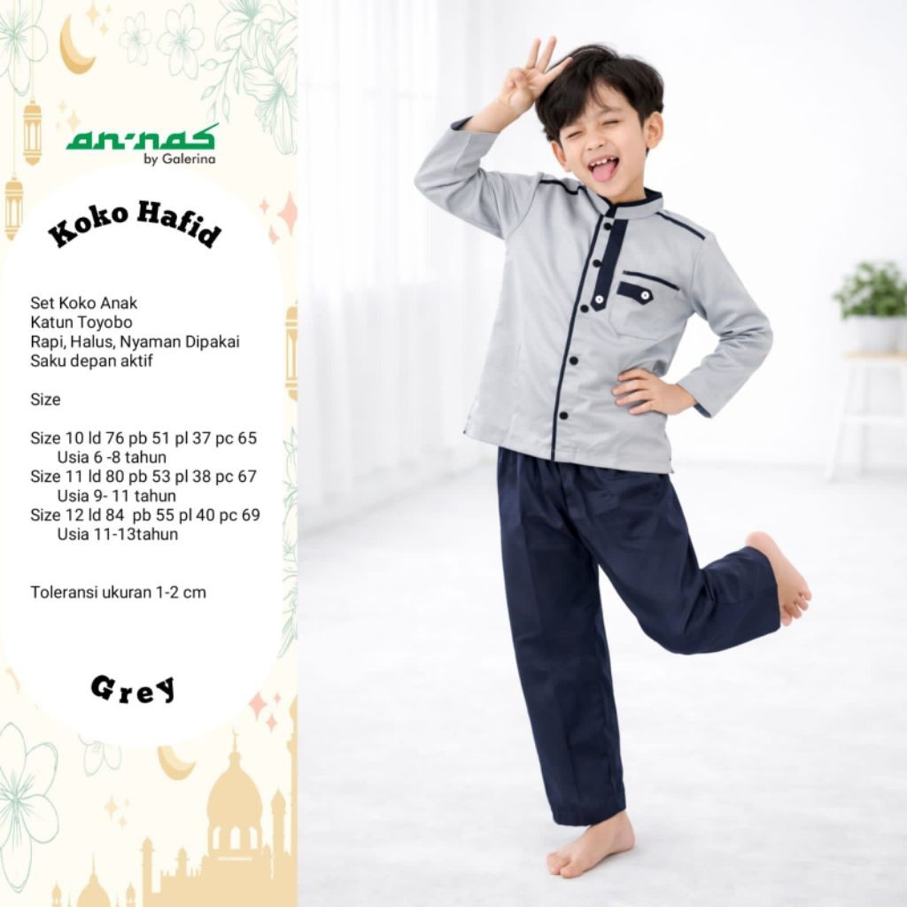 0603  Hafid setelan kemeja koko muslim anak laki-laki by Annas  // ONESTUFF