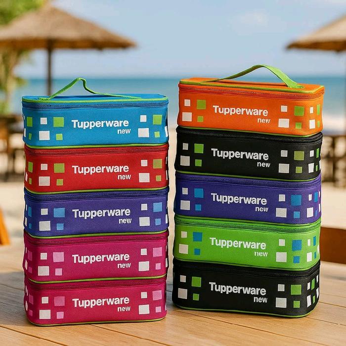 Tas Bekal Untuk Wadah Tupperware Cool N chic Cool teen dan Bring You own lunch set Kanvas Kanvas - m