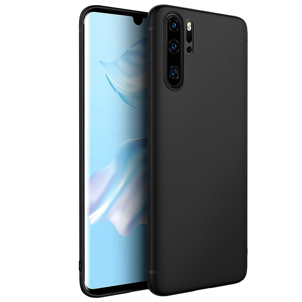 CASE FOR HUAWEI P30 / HUAWEI P30 PRO / HUAWEI P30 LITE SOFTCASE SOLID BLACK MATTE PREMIUM SILICONE S