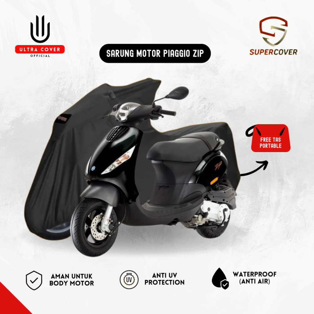 Sarung Motor Piaggio Zip Super Cover Waterproof Premium Outdoor