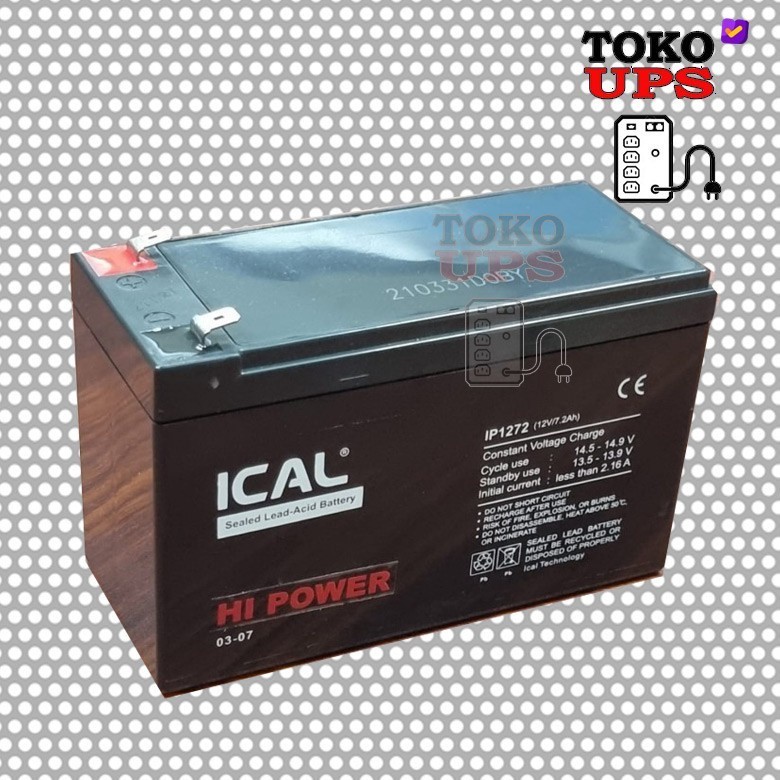 Aki Kering ICAL UPS ICA APC PROLINK ICAL IP1272 12V7.2AH ICAL 12V 7ah