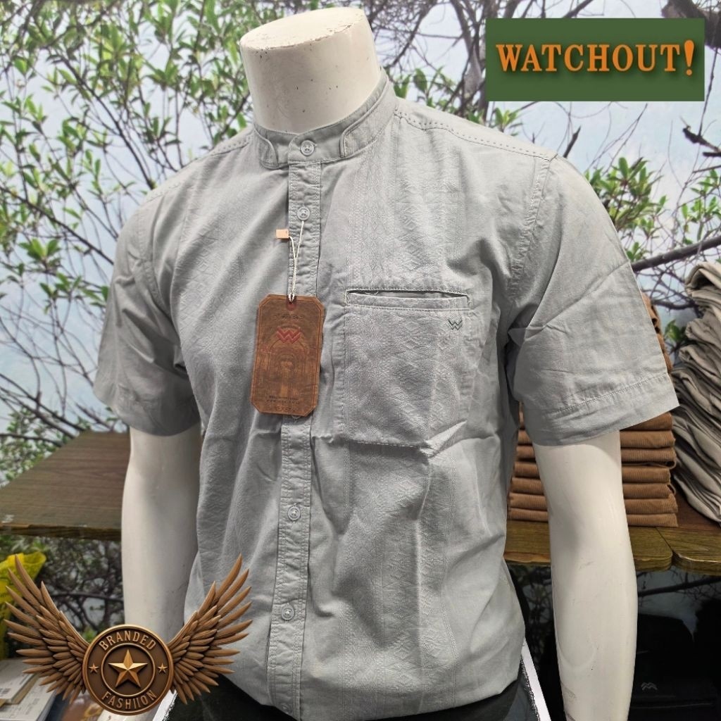 WATCHOUT CASUAL RM KEMEJA KOKO LENGAN PENDEK WS802540009 LT OLIVE