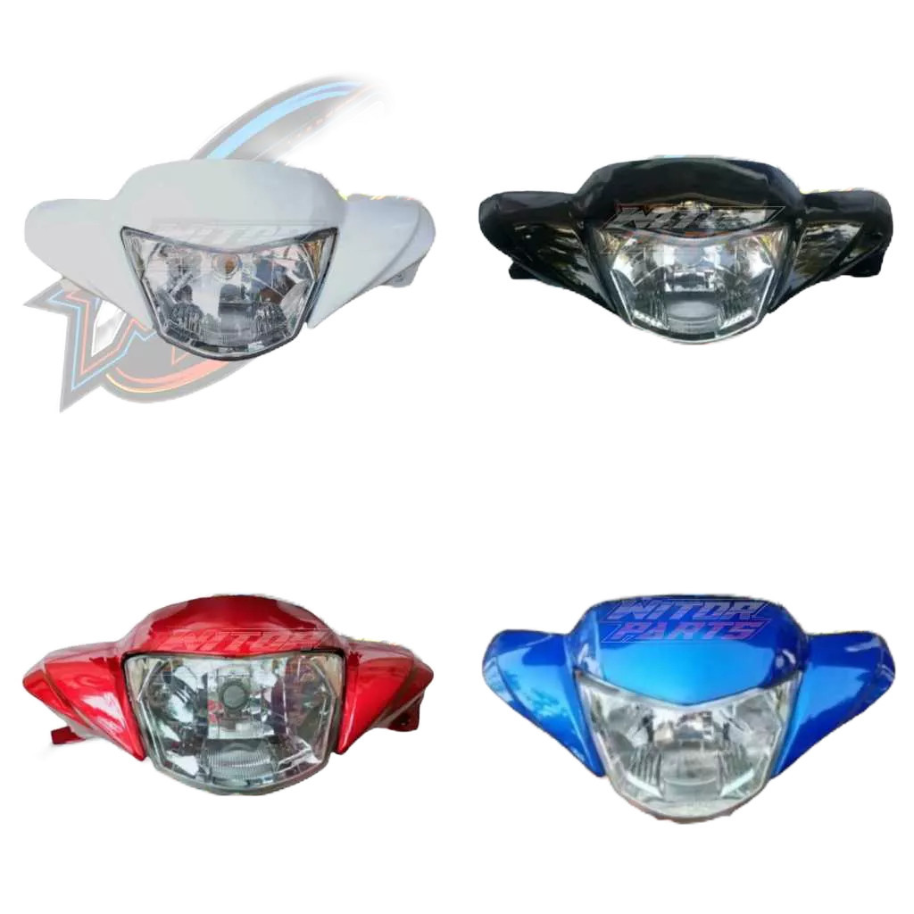 Batok Kepala Depan Mio GT + Reflektor Lampu Depan Warna Hitam Putih Merah Biru / Batok Kepala Depan 