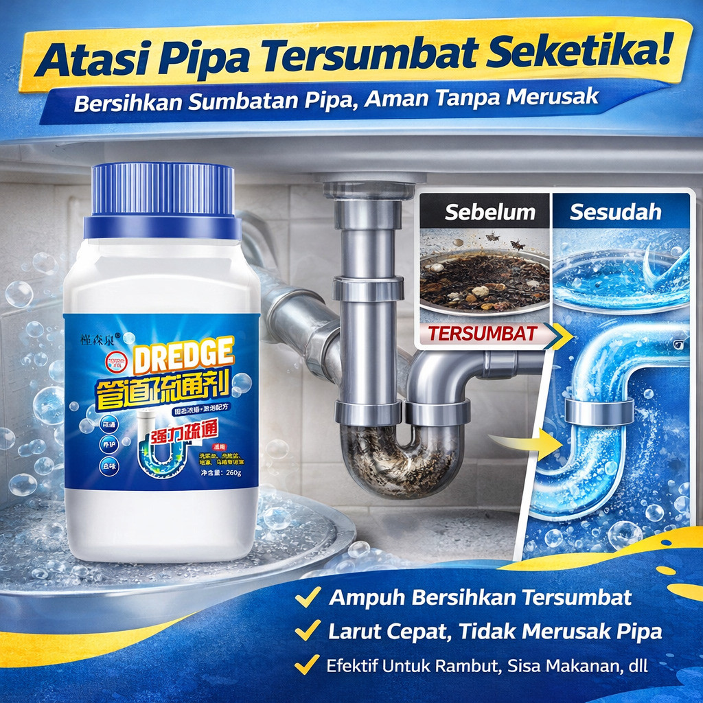 Lancarkan Saluran Seketika  Cairan Penghancur Sumbat Pipa Kuat Dan Aman Pembersih Saluran / Penghanc
