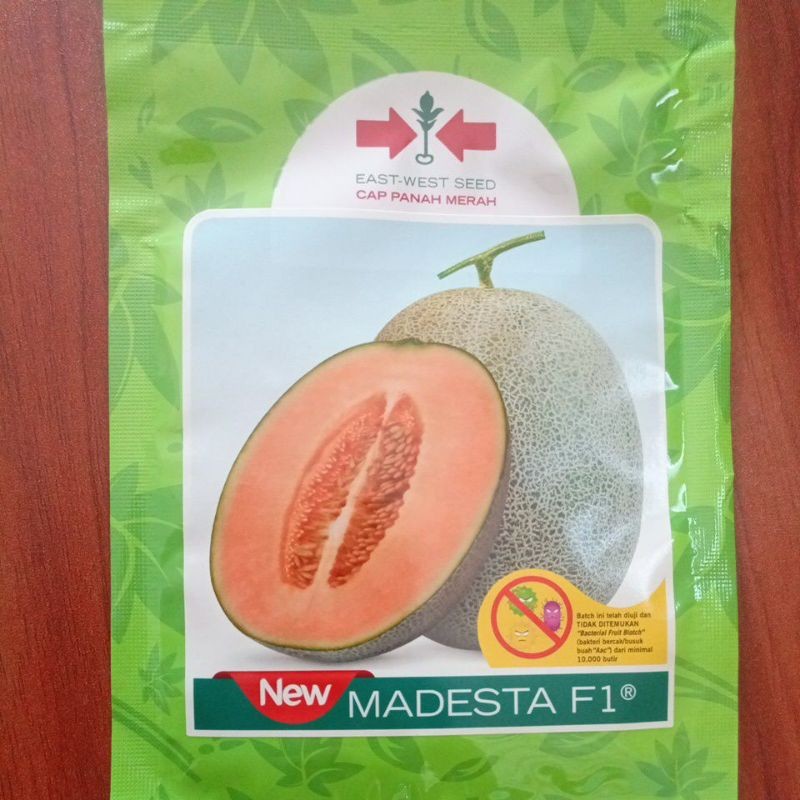 New CAP PANAH MERAH - 200 BUTIR BENIH MELON OREN MADU MADESTA F1