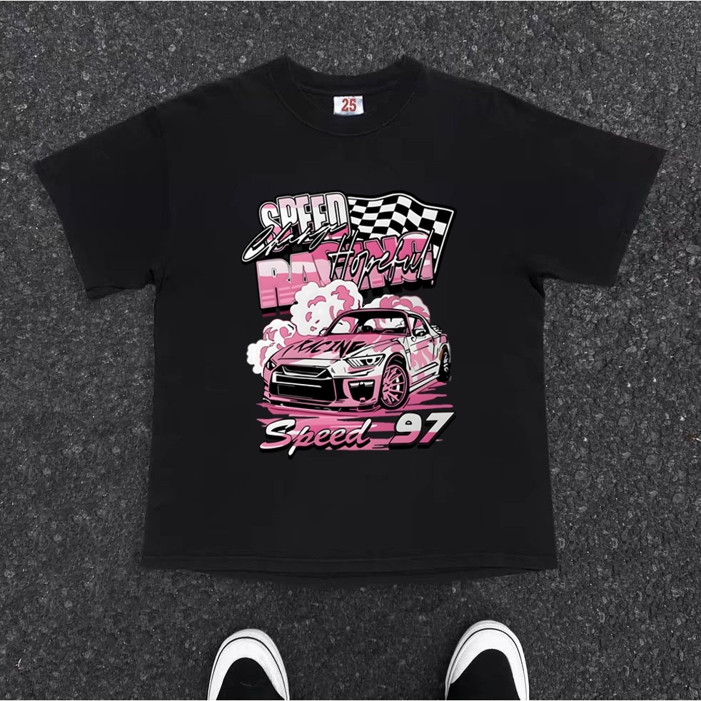 KAOS TRENDING | KAOS KECE | KAOS AESTHETIC | KAOS TERBARU American retro Style T-shirt Oversize Orig