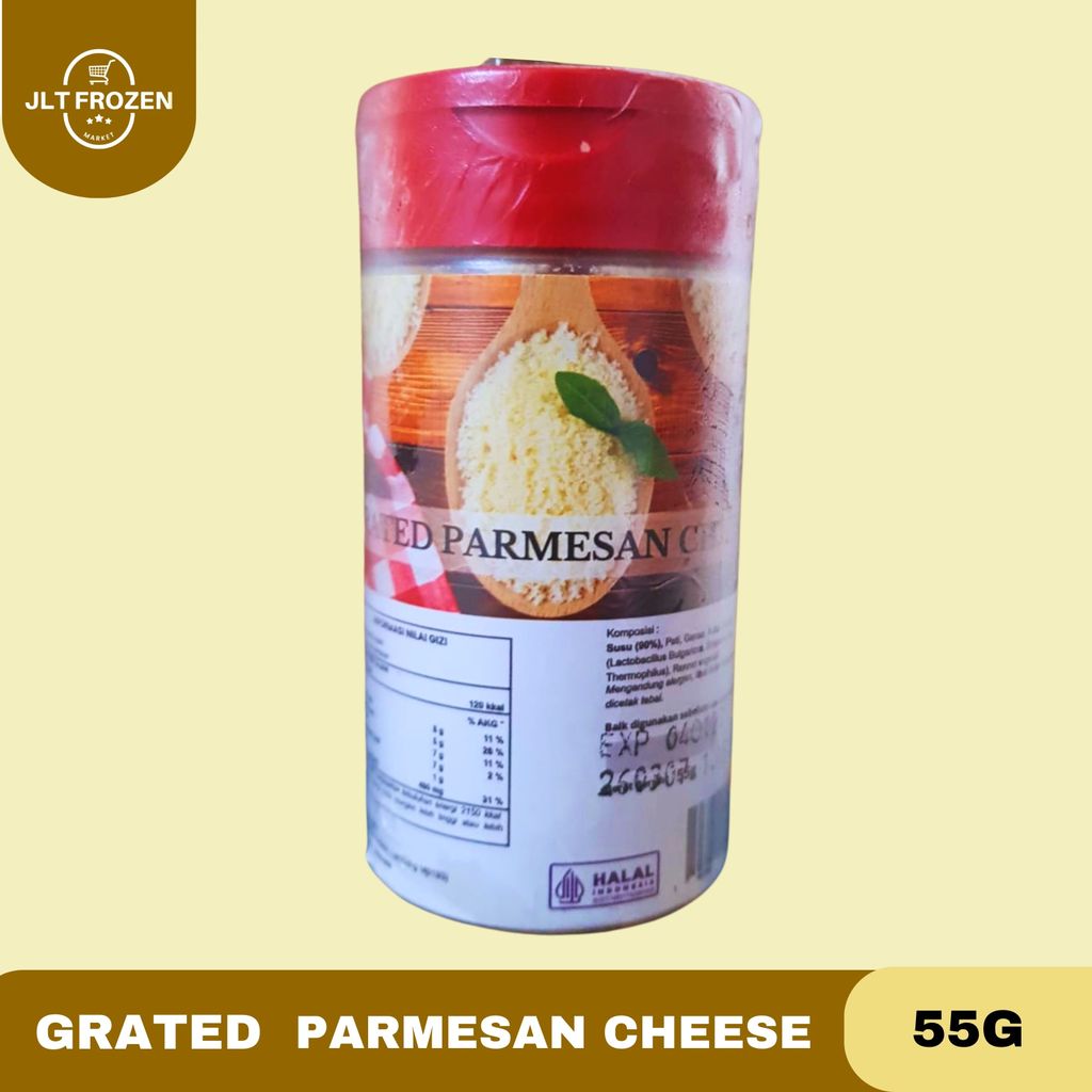 Grated Parmesan Cheese 55g / Keju Parmesan / Keju Bubuk / Keju Topping / Grated Parmesan Bubuk / Par