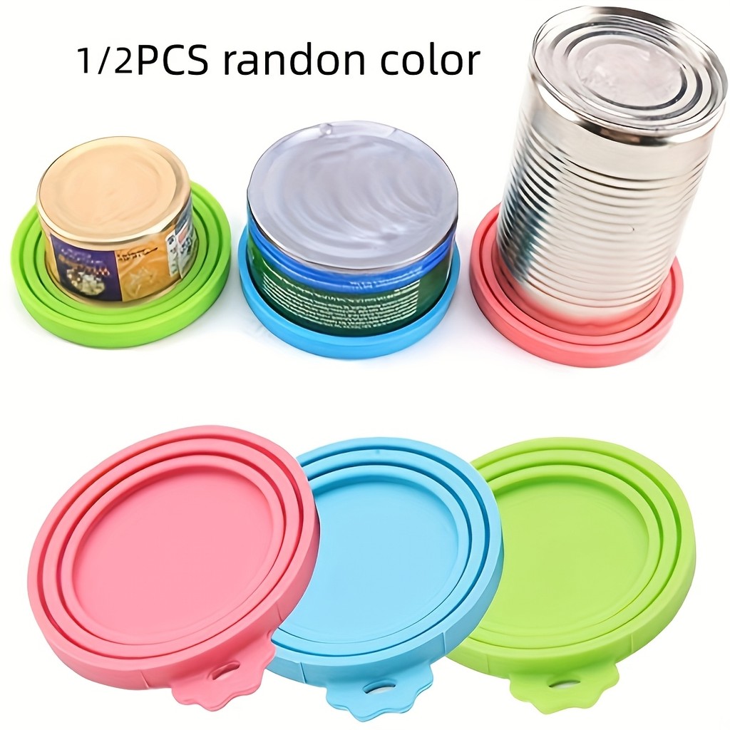 1/2pcs Silicone Pet Can Lid Pet Food Can Lid Cover for Cat, & shwasher Safe-Keeps Wet Food Fresh,Pet