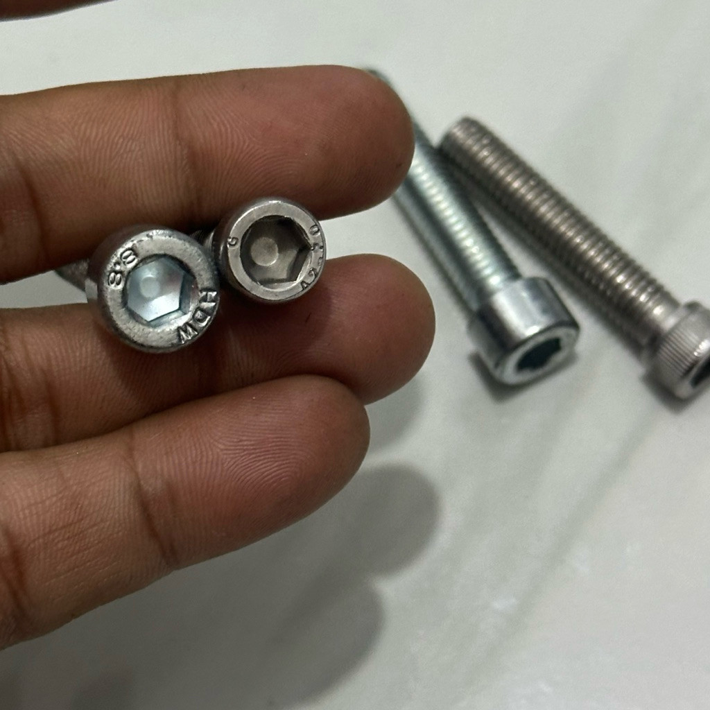 terlaris BAUT 12 KUNCI L PANJANG 4cm BOLT STENLIS BAJA ORIGINALori