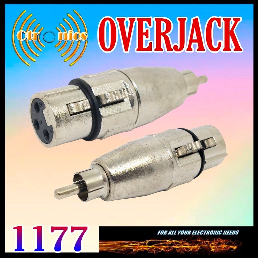 Over jack rca to canon female /jack sambungan rca male to canon female