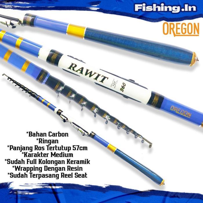 Joran Tegek Set Lengkap Kolong Ruas Pendek Oregon Rawit - Tegek Kolong Saja, 180cm