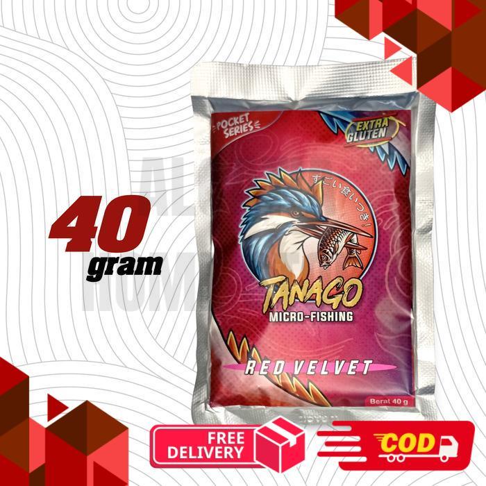 Tanago Red Velvet Plus Gluten  Tanago Red Velvet Micro Fishing - Pocket 40g -alca
