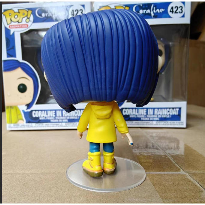 Funko Pop Animetion Coraline Coraline in Raincoat 423# Vinyl Figure Model Toys for New Year Birthday