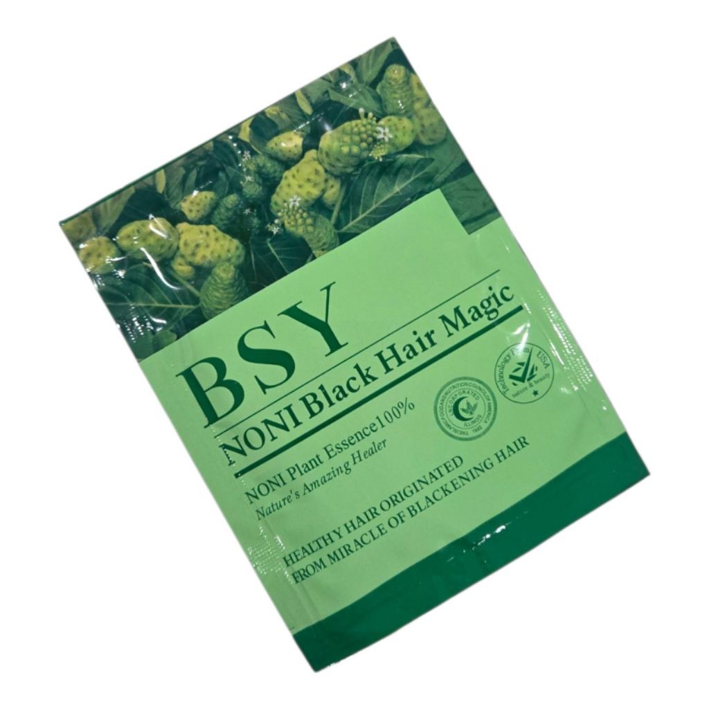 [ SACHET ] BSY NONI Shampo Penghitam Rambut Alami Organik 20ml - BSY NONI Black Hair Magic Asli 100%