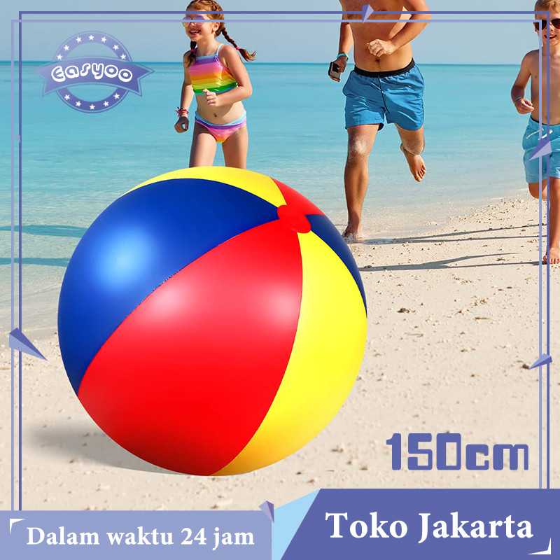 Bola Pantai Jumbo Diameter 150cm Anak Inflatable Giant Beach Ball Pvc Bola Pantai Raksasa Bola Renan