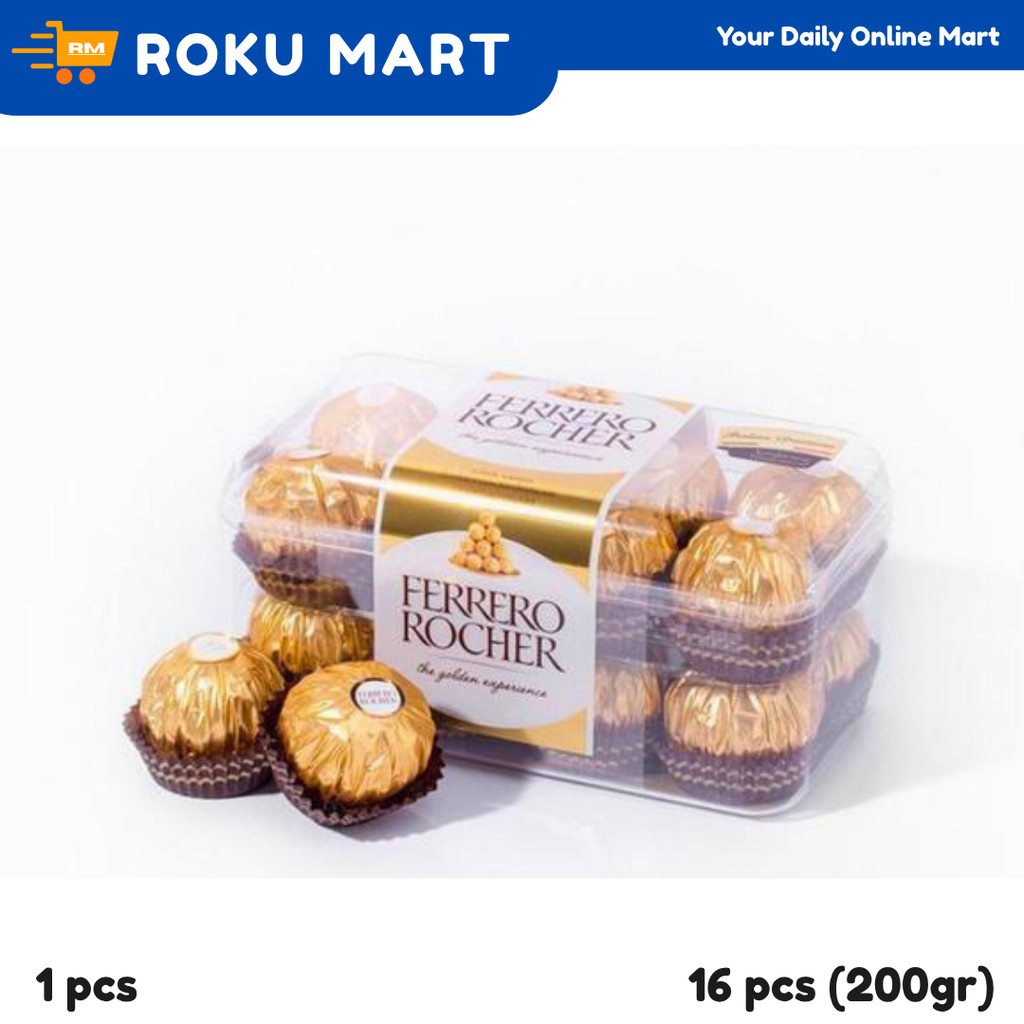 Ferrero Rocher 16 200g / Coklat Ferrero Rocher 200g T-16 Ferero Rocher