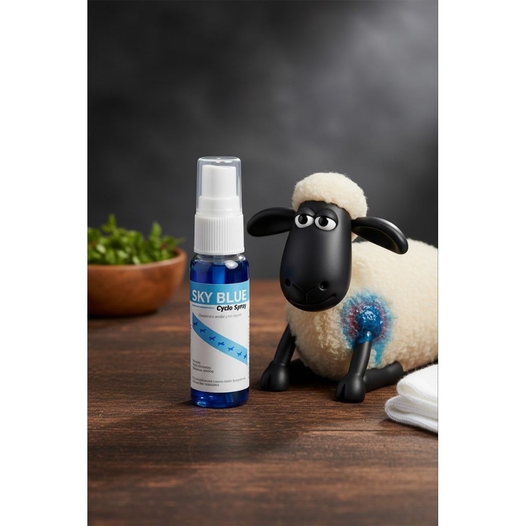 SKY BLUE 50ML CYCLO SPRAY OBAT HEWAN KUCING KAMBING SAPI SAKIT KULIT GUDIK SCABIES LUKA LUAR KORENG
