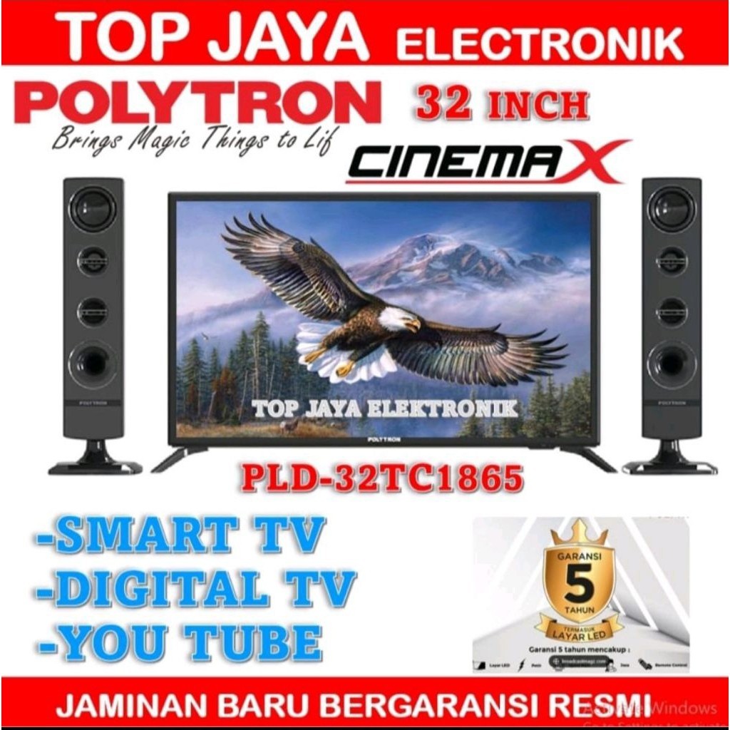 SS SMART TV 32 INCH POLYTRON CINEMAX DIGITAL TV/SMART TV POLYTRON 32 INCH CINEMAX DIGITAL TV