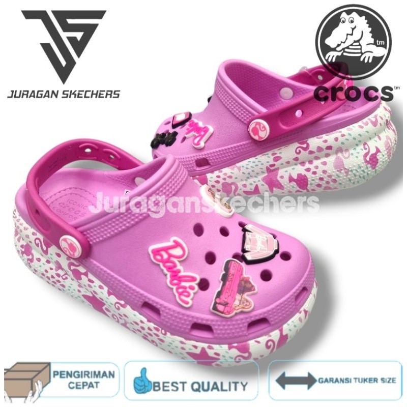 SANDAL CRUSH CLOG X BARBIE/CROCS BARBIE/CROCS CHARACTER/CRUSH X BARBIE/CROCS ANAK/SANDAL CROCS ANAK/