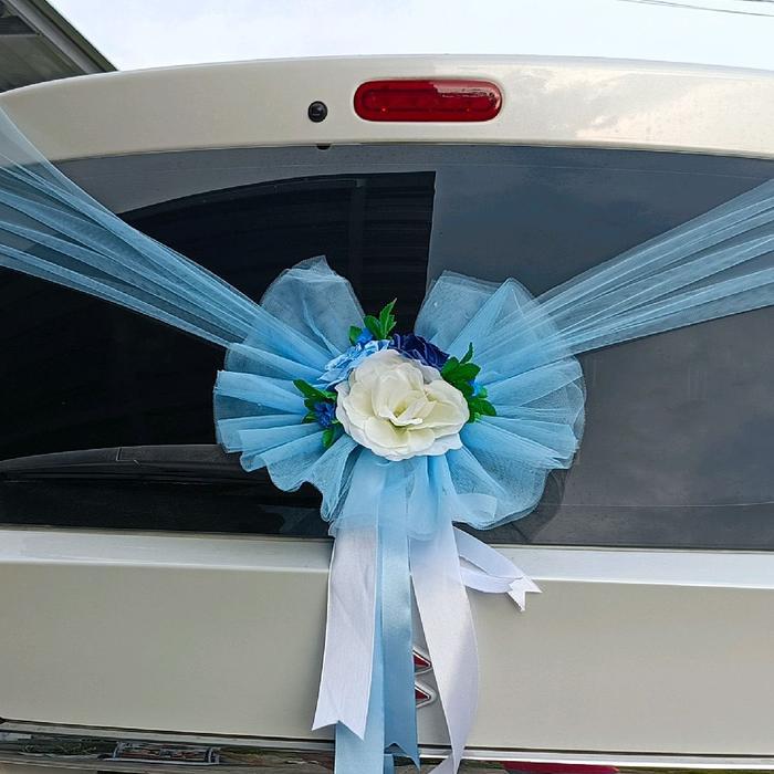 Promo BUNGA HIASAN MOBIL PENGANTIN OVAL ART / BUNGA MOBIL PERNIKAHAN/  WEDDING FLOWERS / BUKET BUNGA