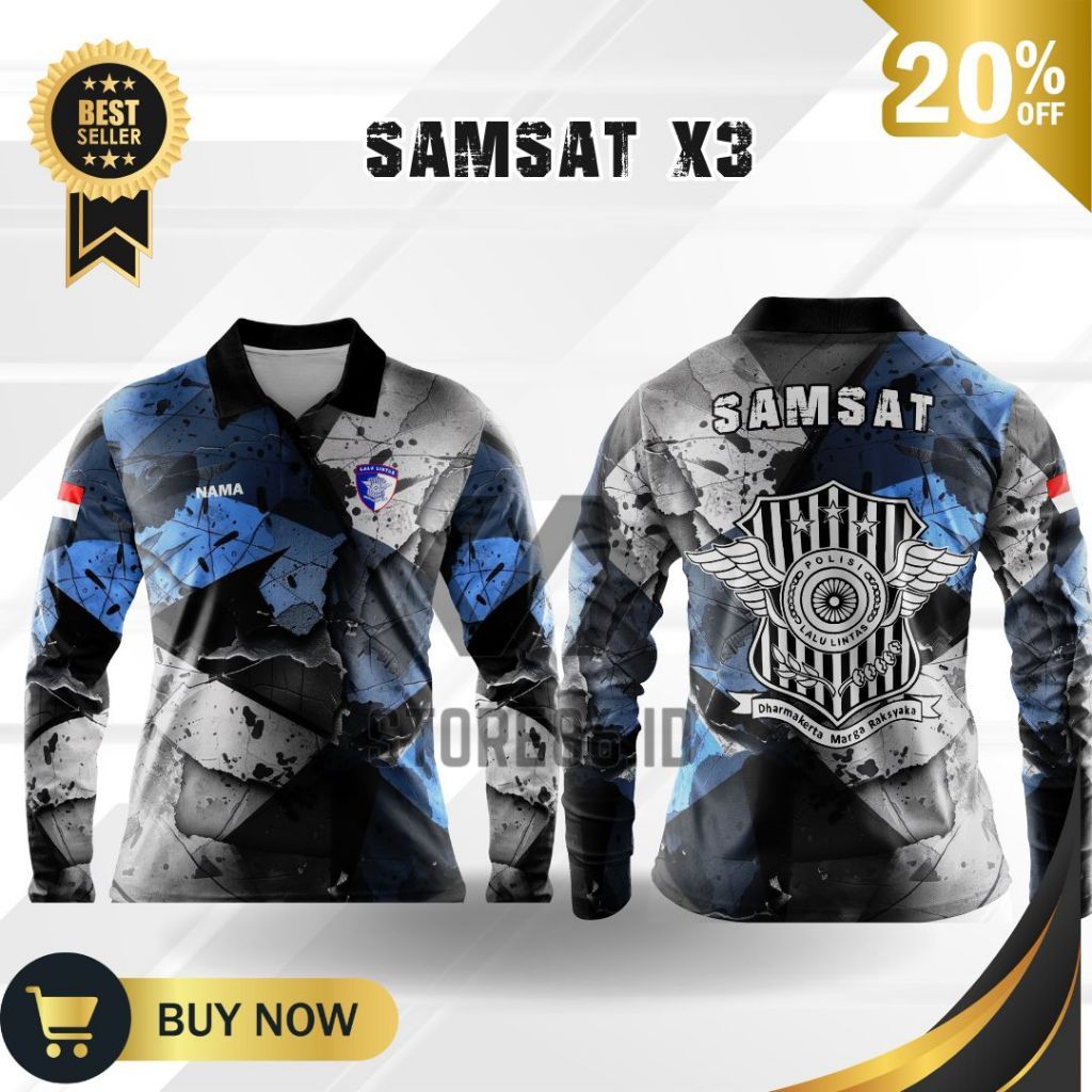 JERSEY SAMSAT X3 FULLPRINT SUBLIME / KAOS SAMSAT DRIFIT / JERSEY SAMSAT / FULL PRINTING