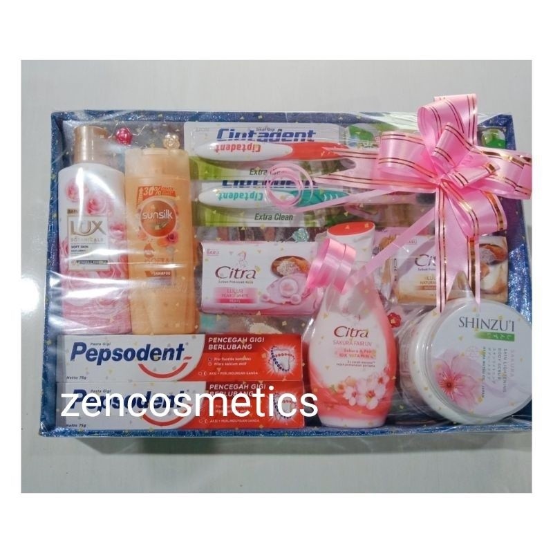 Paket Seserahan Satu Set Perlengkapan Mandi Gratis Box/ Parsel Hantaran Nikah