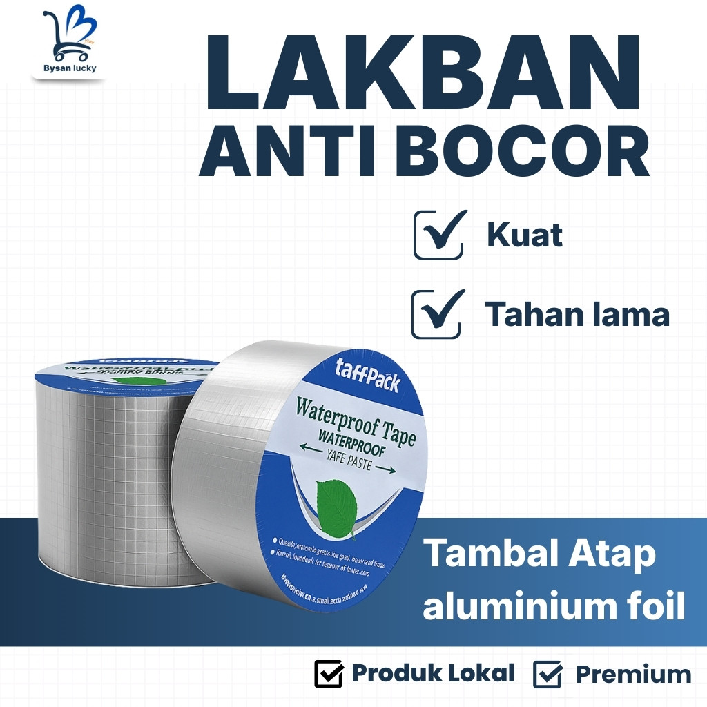 Lakban Anti Bocor Lem Anti Air Tahan Panas Aluminium 3m dan 5m AMPUH
