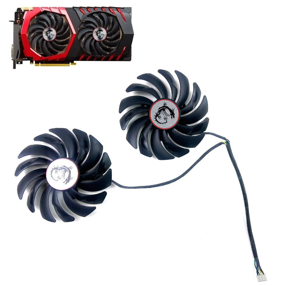 PLD10010S12HH 4PIN RX 580 GPU Cooler Fan For MSI GTX 960 GTX980Ti GAMING GTX 950 GTX 1060 1080 RX 47