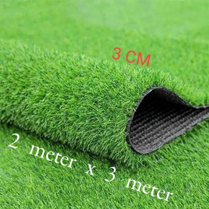 Rumput sintetis//1 roll 2 meter x 3 meter// ukuran 3 cm
