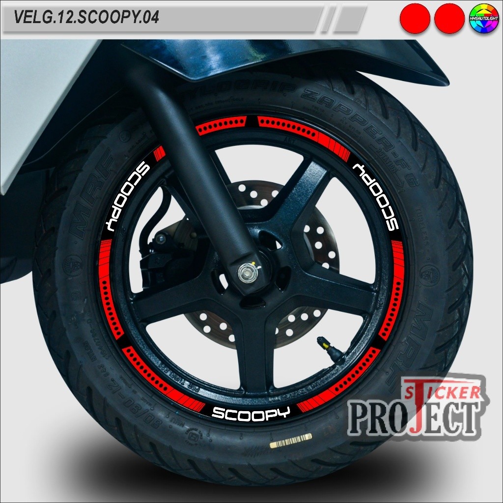 Sticker Variasi Velg Motor Semua Type Ring 12 Scoopy VELG.12.SCOOPY.04