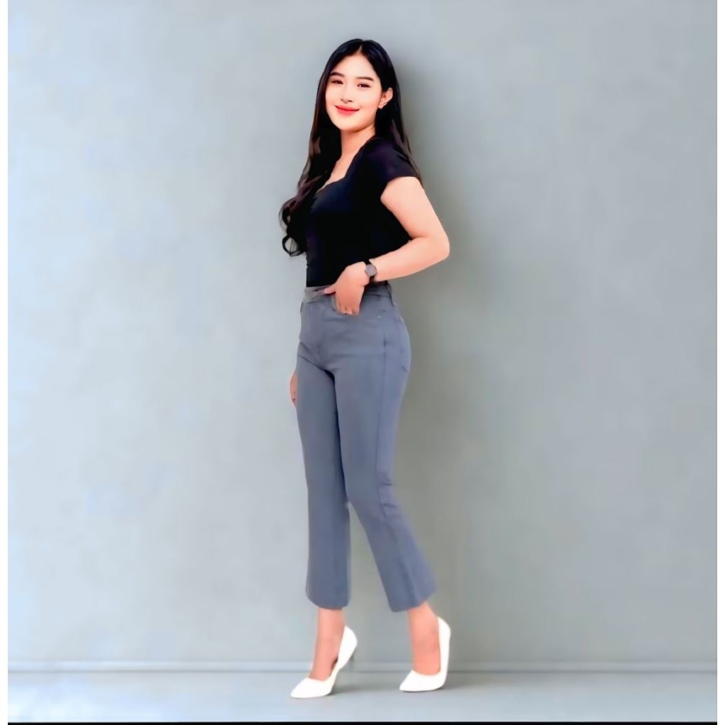 BUPESHOP Celana 7/9 Cutbray Wanita - Celana 7/9 Jeans Premium - Celana Jeans Wanita -Celana Cutbray 