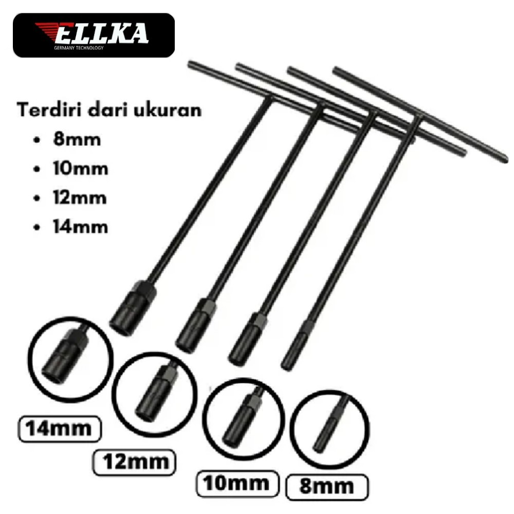 {ORIGINAL } Kunci T sock Sok 4PCS 8 10 12 14 mm kunci t tekiro original lengkap full SET