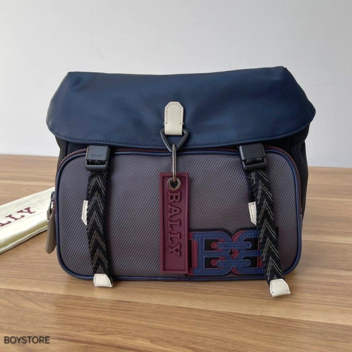 SLINGBAG BALLY CREW Catch Nylon Navy New Fullset