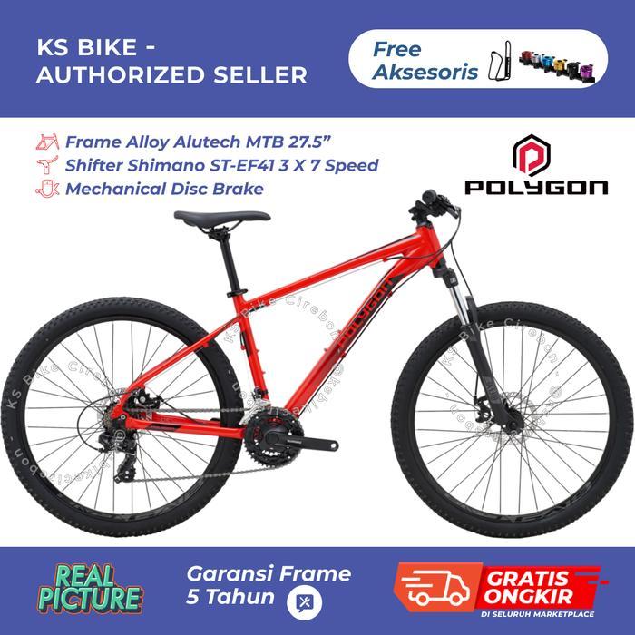 PROMO GASSPOLL MTB Polygon Cascade 3 27.5 Inch - Frame Alloy 3 x 7 Speed Shimano Rem Cakram Disc Bra