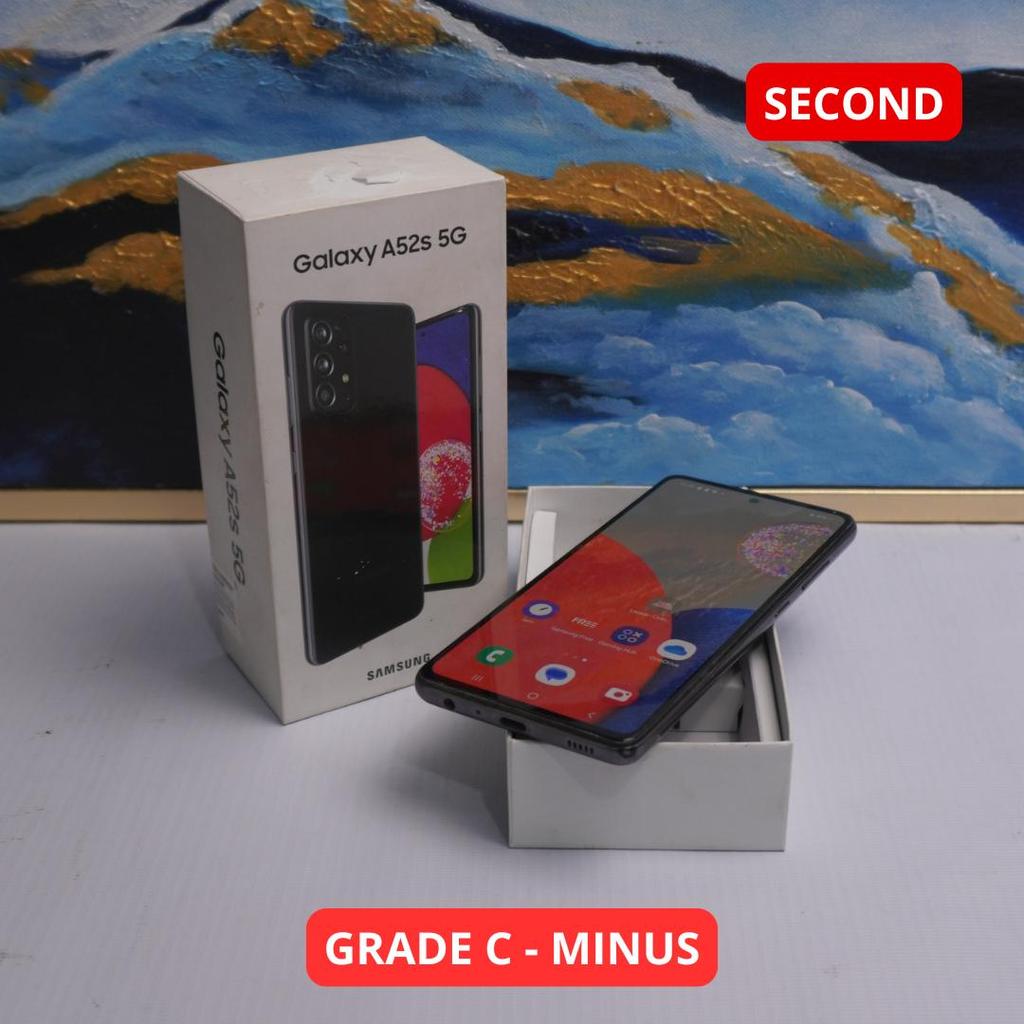 SAMSUNG A52S 8/128 GB (5G) GRADE C - MINUS HP SECOND ORIGINAL SINAR MUTIARA CELL